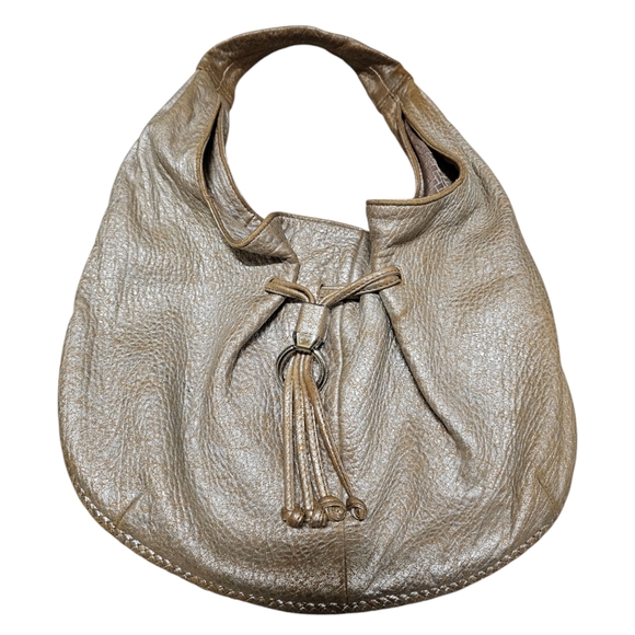 Cole Haan Metallic Soft Leather Hobo Bag Purse - Picture 1 of 13